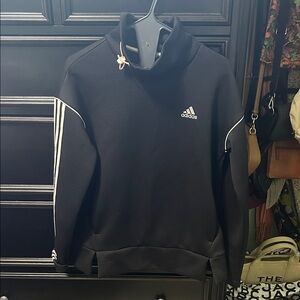 adidas Black Sweatshirt with White Stripe Accents